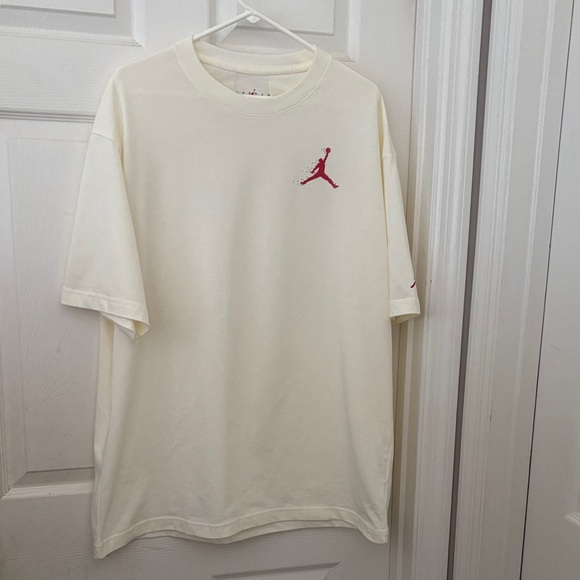 Jordan Other - Jordan Off-White Tee with Red Emblem